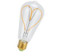 Qudinip Bombilla LED E27, Luz Cálida Vintage, Regulable, 4W, Brillo Ajustable para Decoración del Hogar, 13,5x7cm, Vidrio, 1 Paquete (Clara)