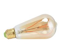Qudinip Bombilla LED E27, Luz Cálida Vintage, Regulable, 4W, Brillo Ajustable para Decoración del Hogar, 13,5x7cm, Vidrio, 1 Paquete (Oro)