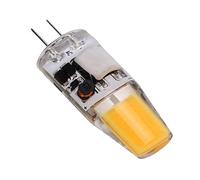 Qudinip Bombilla LED G4 5W Lámpara de Silicona de Alto Brillo para Candelabros Luces de Techo Iluminación del Hogar 12V AC/DC 1 Unidad (Blanco cálido 2700K-3000K)