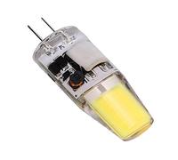 Qudinip Bombilla LED G4 5W Lámpara de Silicona de Alto Brillo para Candelabros Luces de Techo Iluminación del Hogar 12V AC/DC 1 Unidad (Blanco frío 6000K-6500K)