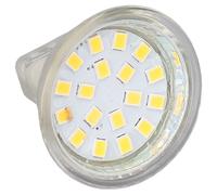 Qudinip Bombilla MR11 18LED Luz Puntual de Doble Pin de bajo Consumo para Paisaje y Uso Doméstico 300LM 3W 4PCS (Blanco cálido 2700K-3000K)