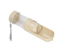 Qudinip Botella de Agua Portátil para Perros, Diseño a Prueba de Fugas Dobles para Viajes Al Aire Libre, ABS de 350ML (Blanca)