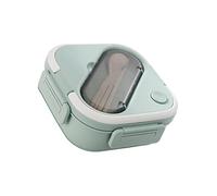 Qudinip Box Aislada a Prueba de Fugas con Compartimentos para el Trabajo Escolar Plástico Apto para Microondas 19x19x7cm (Verde)