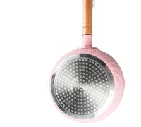 Qudinip Cacerola Japonesa, Cacerola Antiadherente para Sopa de Fideos con Leche con Patrón de Martillo de Copo de Nieve, para Estufa Eléctrica de Inducción de Gas (Rosa 18cm)