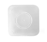 Qudinip Caja de Almacenamiento para Esponjas en Polvo, Estuche de Maquillaje Transpirable y Elegante para Mujer, Viaje a Casa, Plástico PP, Tamaño Pequeño (Blanca Mate)