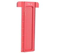 Qudinip Calibre Tipo T, Práctica Herramienta de Medición de Aleación de Aluminio para Proyectos de Carpintería, Bricolaje, 7,2x3,5 Pulgadas, Rojo