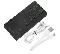 Qudinip Cambiador de Voz Portátil, Tarjeta de Sonido Mini Modificador de Voz de Audio con 4 Efectos de Sonido 4 Cambios de Voz para el Teléfono PC Gaming Transmisión en