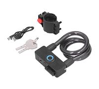 Qudinip Candado de Bicicleta con Huella Dactilar, Candado de Cadena Portátil con Bluetooth para Bicicleta de Montaña, Motocicleta, Batería de Litio de 3,7 V, Aleación de Aluminio