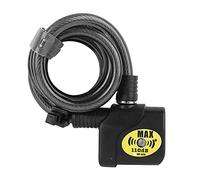Qudinip Candado Electrónico para Bicicleta con Alarma de 110 DB, Cadena de Seguridad Antirrobo para Moto, Scooter, 120 Cm, Duradero, Negro