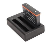 Qudinip Cargador de Batería de Litio Recargable para X3 Cargador Inteligente de 3 Canales de Alto Rendimiento con Cable Tipo C para Cámaras de Acción 1 Unidad