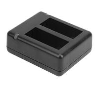 Qudinip Cargador de Batería Portátil de Doble Puerto para 9, Diseño Ligero, Soporte de Carga de Doble Canal, Ideal para Fotógrafos, Negro, 1 Unidad