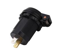 Qudinip Cargador USB de 12 V Impermeable Carga Rápida Inteligente PD QC 3.0 para Motocicleta RV Barco ATV ABS Hielo 1 Unidad