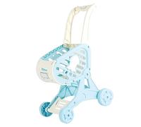 Qudinip Carrito de Compras para Niños, Carrito de Supermercado de Juguete con Plásticos de Seguridad para Diversión, Educación Temprana e Interacción Entre e Hijos (Azul)