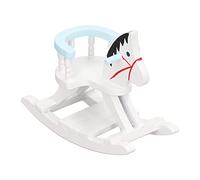 Qudinip Casa de Muñecas Silla con Forma de Caballo Mecedora Muebles en Miniatura de Diseño Moderno para Juegos de rol e Imaginación Habitación para Niños Abedul 8,1 X 3,6 X 6,5 Cm