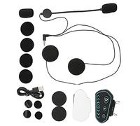 Qudinip Casco de Motocicleta A10, Auriculares Bluetooth, Resistente Al Agua, Potente Sonido HiFi para Entusiastas de la Equitación, ABS 2600mAh