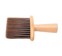 Qudinip Cepillo para Plumero de Cuello, Cerdas de Nailon Suave con de Madera para una Fácil Depilación Después de Cortes de Pelo y Afeitado, Ideal para Salones y Uso Doméstico, 1 Unidad (Marrón)