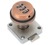 Qudinip Cerradura de Leva Combinada, Cerradura de Cajón sin Llave Codificada con Contraseña de Seguridad para Armario de Oficina en Casa, Aleación de Zinc (Bronce)