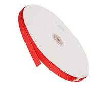 Qudinip Cinta de Raso, Cinta Decorativa que No Destiñe para Embalaje de Regalo, 100 Yardas, 0,4 Pulgadas de Ancho, Poliéster, Ideal para Manualidades y (Rojo)