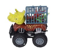 Qudinip Coche de Transporte de Dinosaurios de Inercia, Juguete con Puertas Móviles, Diversión Educativa para Niños de 3 Años en Adelante, Vehículo de Plástico (Dinosaurio Jaula Triceratops)