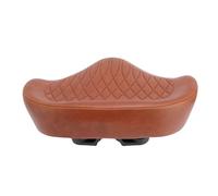Qudinip Cojín de Asiento de Bicicleta para Sillín de Cuero PU Ancho y Trasero Grande para Bicicletas de Montaña Eléctricas Plegables 1 Cojín (Marrón)