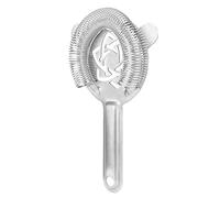 Qudinip Colador de Barra de Acero Inoxidable con Ergonómico para una Filtración Eficaz del Hielo en Bares y Restaurantes de Casa 16,5x10cm 1 Unidad