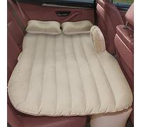 Qudinip Colchón Hinchable para Coche, Cama Inflable Portátil para Viajes Cómodos y Aventuras de Acampada, Material Flocado, 1 Unidad (Beige)