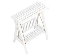 Qudinip Columpio para Casa de Muñecas, Mecedora en Miniatura de Estilo Moderno para Casa de Muñecas, con Madera y Metal de Abedul de Primera Calidad, para de Cumpleaños y Navidad para