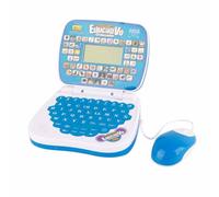 Qudinip Computadora Portátil de Aprendizaje Bilingüe para Niños, Juguete Educativo Inglés Español con Música y Función de Relectura, Computadora Portátil para Niños de Aprendizaje (Azul)