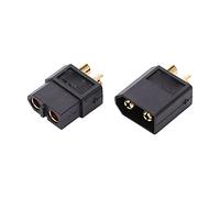 Qudinip Conector XT60 Durable Macho Hembra Conjunto Convenientes Conectores de Batería RC para Coches RC Aviones Barcos Plástico Negro 2 Unidades