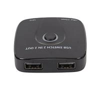 Qudinip Conmutador USB 2 en 2 Salidas Selector de Interruptor USB Compacto para Compartir Teclado y Ratón sin Problemas para Ordenadores con Dispositivos
