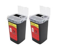Qudinip Contenedor de Eliminación de Cuchillas, Caja de Almacenamiento Compacta y Resistente, 2 uds., para Peluqueros y Salones de Tatuajes, Material ABS