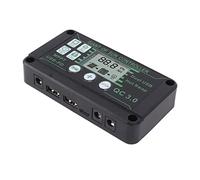 Qudinip Controlador de Carga Solar MPPT, Regulador de Enfoque Automático de Alta Eficiencia para Remolques RV, Barcos, Material ABS 10A 20A 30A (10A)