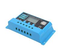 Qudinip Controlador Solar de 12 V 24 V Controlador de Carga Solar Pantalla LCD de Carga Fotovoltaica con Conectores para el Hogar y la Industria (10A)