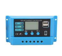 Qudinip Controlador Solar de 12 V 24 V Controlador de Carga Solar Pantalla LCD de Carga Fotovoltaica con Conectores para el Hogar y la Industria (20A)