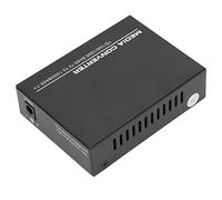 Qudinip Convertidor de Medios Gigabit, Convertidor de Medios Ethernet de Fibra Duradero para Uso en Interiores y Exteriores, Plug and Play, RJ45 a 1000Base FX, Carcasa de Metal