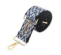 Qudinip Correa para Cámara Tejida Cómoda Correa para el Hombro y el Cuello Engrosada para Equipos de Fotografía Al Aire Libre Ajustable 60-120 Cm en Poliéster Reciclado (Negro Azul Blanco)