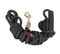 Qudinip Correa para Perros Nylon Capacidad de Carga Fuerte Extendida para Entrenar Caminar Suave Negro de 16.4 Pies