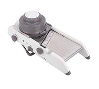 Qudinip Cortador de Verduras Manual Multifuncional para Uso en la Cocina ABS Gris Blanco Rallador de Alimentos Rebanador y Triturador de Patatas 35x14x16cm