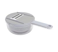 Qudinip Cortador de Verduras Versátil para Cortar y Rallar Patatas y Verduras Fácilmente en la Cocina, PP Duradero Acero Inoxidable, Juego de 10 Piezas (Gris)