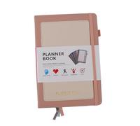 Qudinip Cuaderno A5 con Cubierta de Piel Sintética y Encuadernación con Hilo para Estudiantes y Profesionales, 240 Páginas (Rosa)