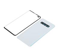 Qudinip Cubierta Trasera de Vidrio para Teléfono Móvil, Reemplazo de Panel de Vidrio Exterior Duradero para S10+Plus, Kit de Reparación de Alto Rendimiento, Incluye Herramientas y Accesorios (Blanca)