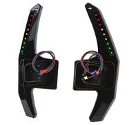 Qudinip Cubiertas de Extensión de Palanca de Cambios LED con Colores Ajustables y Alertas Intermitentes para A3 RS3 S4 RS4 8V B8.5 165 Mm (Negro)