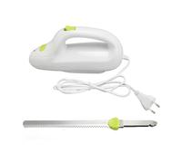 Qudinip Cuchillo de Trinchar Eléctrico, Cuchillas Dobles de Acero Inoxidable con Cuchillas Dentadas Alternativas para Carne, Pan, Verduras, Frutas, Diseño Liviano, Fácil de Limpiar