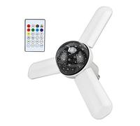 Qudinip de Altavoz de Música Bluetooth con Luz LED con de Color RGBW para Dormitorio o Fiesta Bombilla E27 48W