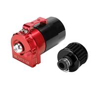 Qudinip Depósito de Lata de Captura de Aceite de Aluminio de 300 Ml, Tanque de Ventilación de Motor Duradero para Automóvil, Ajuste Universal, Peso Ligero Negro (rojo negro)