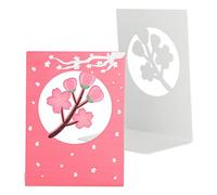 Qudinip Diseño Estable de Sujetalibros de Metal para Organizar Libros y Revistas en la Oficina en Casa 2 Piezas de Material de Hierro de 6,0 X 4,3 Pulgadas (Flor de Cerezo)