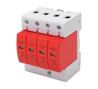 Qudinip Dispositivo de Protección contra Sobretensiones 4P de Alta Precisión con Exquisita Artesanía para Protección Eléctrica - AC385V, Diseño Retardante de Llama, 1 Unidad