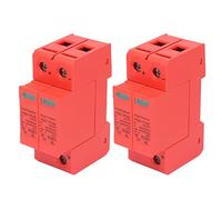 Qudinip Dispositivos de Protección SPD, 2pcs 40ka DC Fotovoltaica Arrester Instalación de Riel 2P para Mantenimiento Eléctrico e Instalación Ventana Visual (DC 750V)
