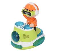 Qudinip DJ Bouncing Beat Rock Boy Dancing Toy, Juguete de Música Electrónica con Música Luz Intermitente Rueda Universal Movimiento Automático Robot Coche de Juguete para Niños Pequeños (Verde)