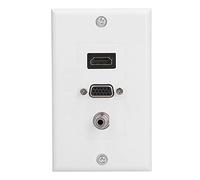 Qudinip Enchufe de Pared de Audio y Vídeo Panel Multimodal de para Instalación de Cine en Casa con Conector F de 3,5 Mm